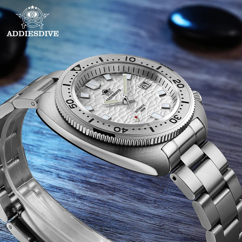 ADDIESDIVE Automatic Silver  Casual Waterproof men Watch