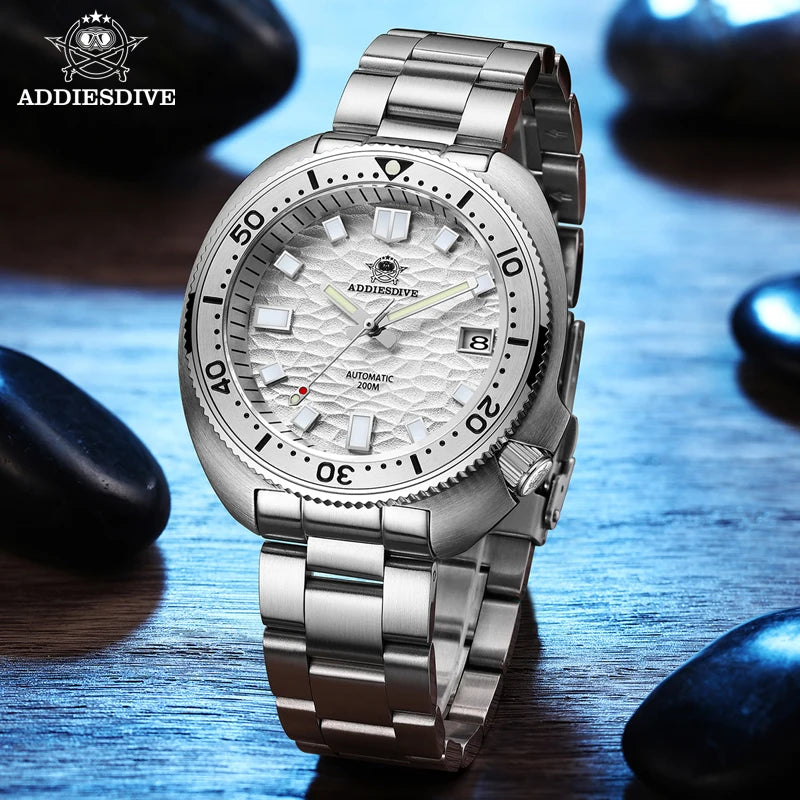 ADDIESDIVE Automatic Silver  Casual Waterproof men Watch